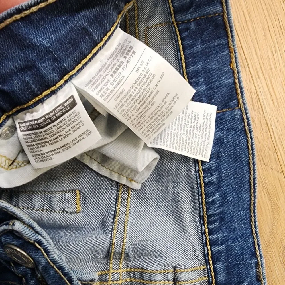 Levis 541 Jeans Mens 34x34 Straight Leg Denim Blue Work Farm Rodeo Comfort Denim
